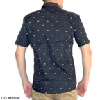 Boss SUPER Kemeja Motif Pria Lengan Pendek Slim Fit 1253