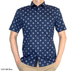 Boss SUPER Kemeja Motif Pria Lengan Pendek Slim Fit 1255