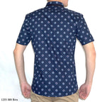 Boss SUPER Kemeja Motif Pria Lengan Pendek Slim Fit 1255