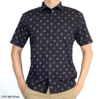 Boss SUPER Kemeja Motif Pria Lengan Pendek Slim Fit 1255