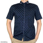 Boss SUPER Kemeja Motif Pria Lengan Pendek Slim Fit 1256