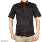 Boss SUPER Kemeja Motif Pria Lengan Pendek Slim Fit 1256
