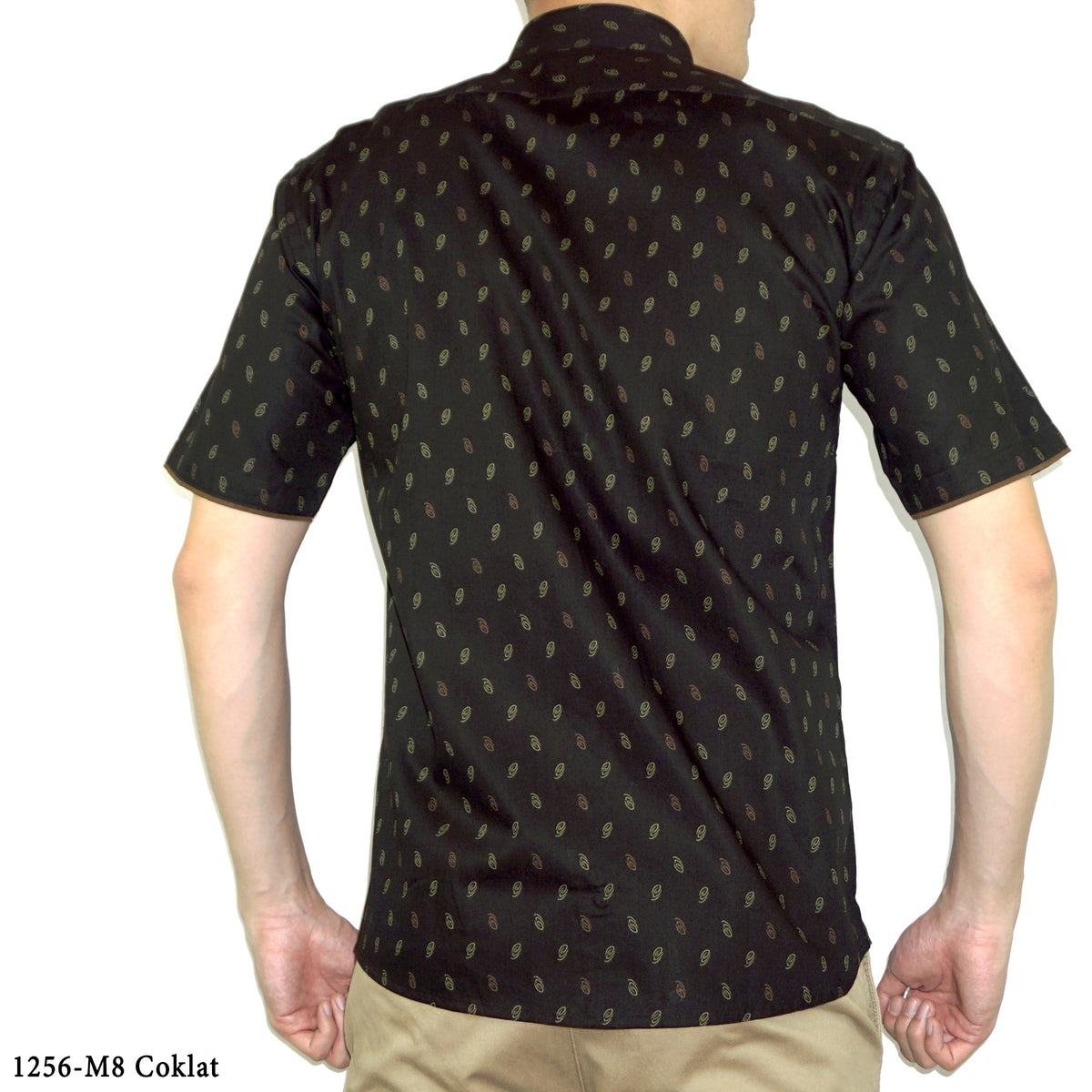 Boss SUPER Kemeja Motif Pria Lengan Pendek Slim Fit 1256