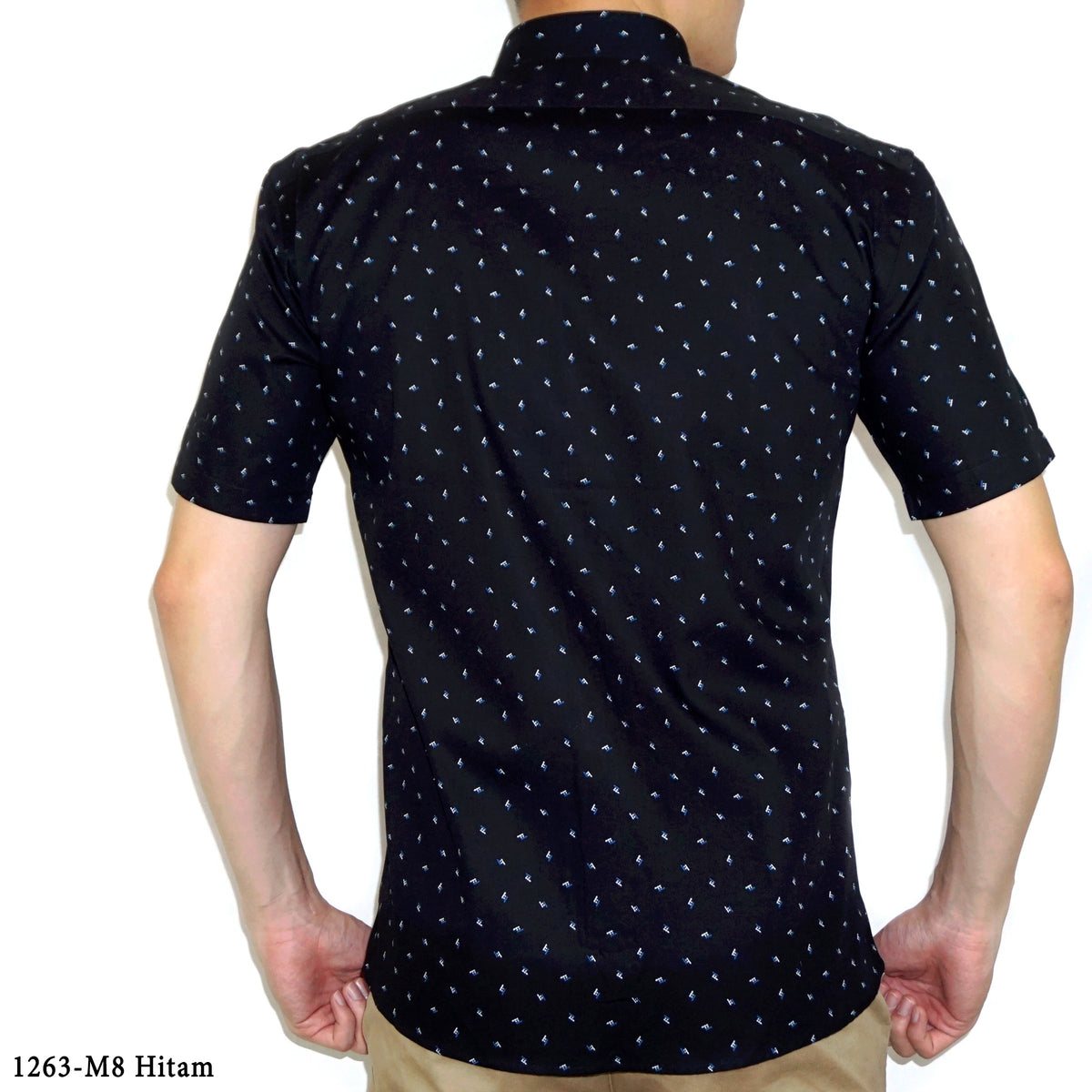 Boss SUPER Kemeja Motif Pria Lengan Pendek Slim Fit 1263