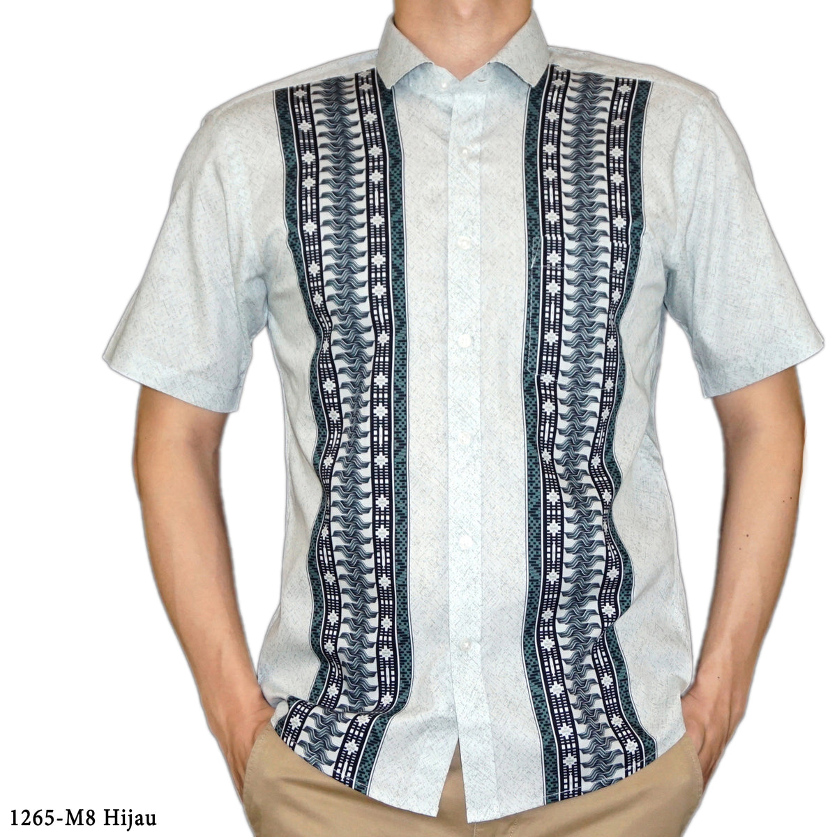 Boss SUPER Kemeja Motif Pria Lengan Pendek Slim Fit 1265