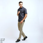 Boss SUPER Kemeja Motif Pria Lengan Pendek Slim Fit 1267
