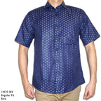 Boss SUPER Kemeja Motif Pria Lengan Pendek Regular Fit 15670 Biru Ungu