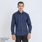 Boss SUPER Men's Eco Cotton Long Sleeve Slim Fit Shirt - navy Blue (1801)