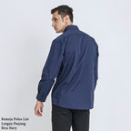 Boss SUPER Men's Eco Cotton Long Sleeve Slim Fit Shirt - navy Blue (1801)