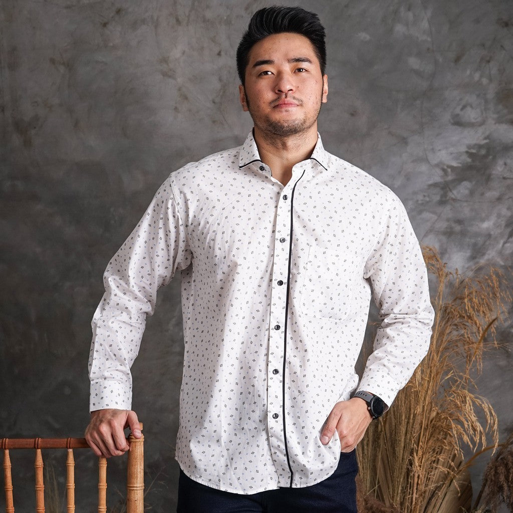 Boss SUPER Mystery Box Kemeja Motif Pria Lengan Panjang