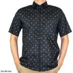 Boss SUPER Kemeja Motif Pria Lengan Pendek Regular Fit 244
