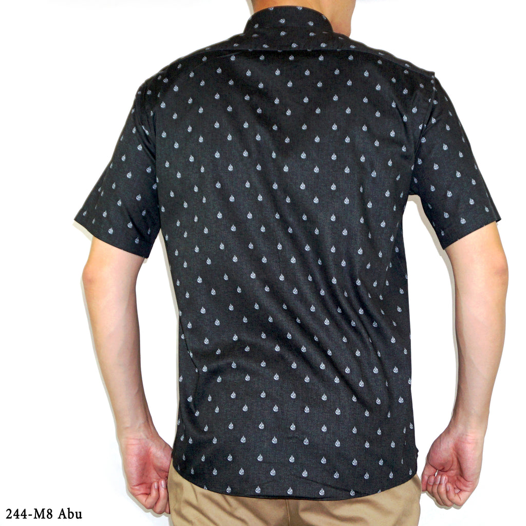Boss SUPER Kemeja Motif Pria Lengan Pendek Regular Fit 244