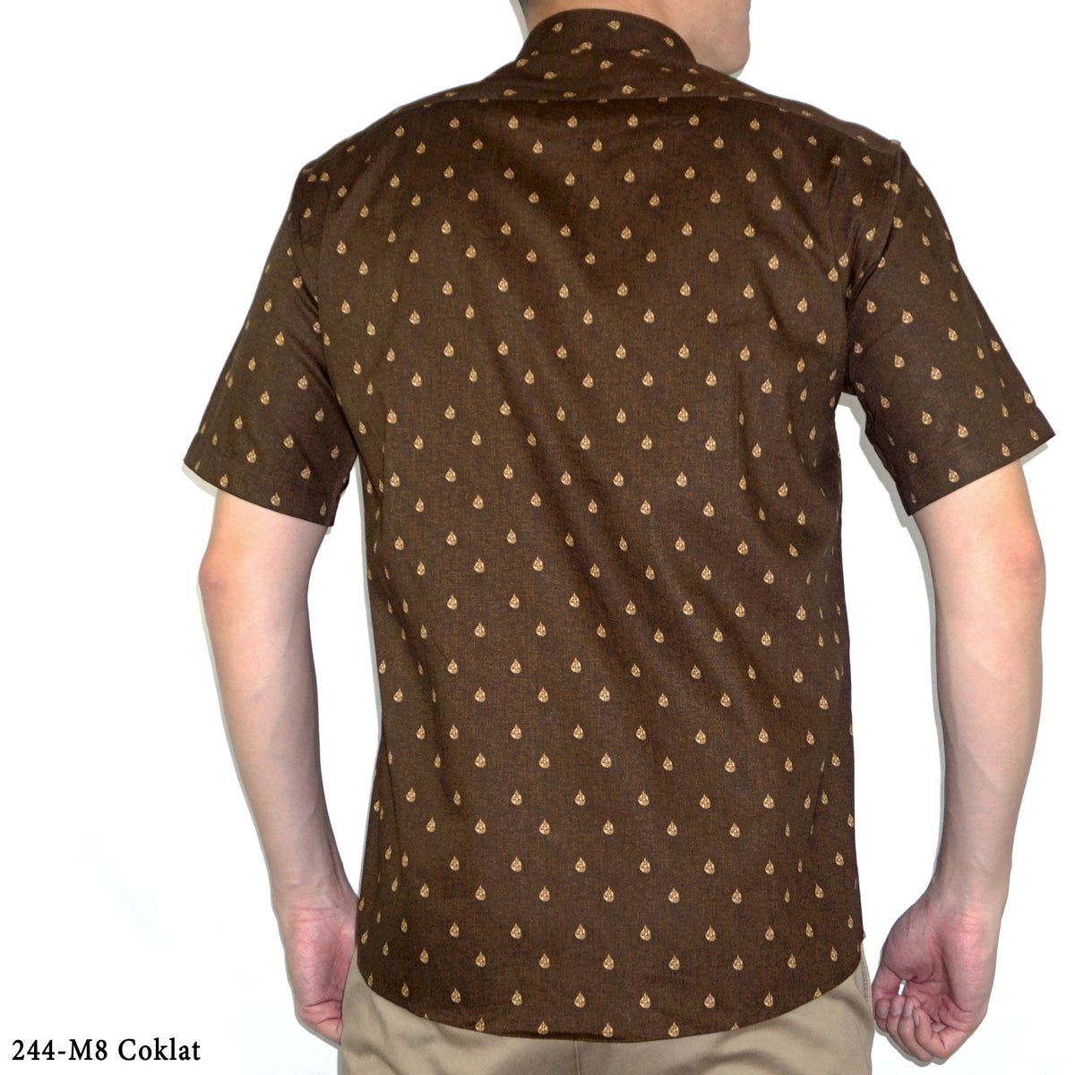 Boss SUPER Kemeja Motif Pria Lengan Pendek Regular Fit 244