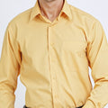 Boss SUPER Kemeja Polos Pria Lengan Panjang Regular Fit Kuning