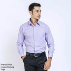 Boss SUPER Kemeja Polos Pria Lengan Panjang Regular Fit Ungu