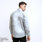 Boss SUPER Kemeja Polos Pria Lengan Panjang Regular Fit Abu