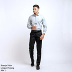 Boss SUPER Kemeja Polos Pria Lengan Panjang Regular Fit Abu