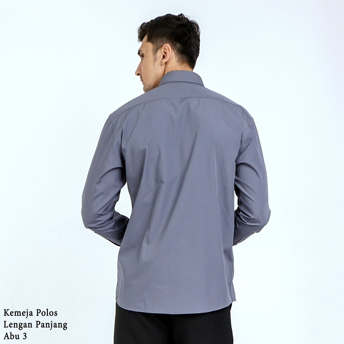 Boss SUPER Kemeja Polos Pria Lengan Panjang Slim Fit Abu 3