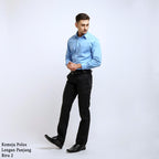 Boss SUPER Kemeja Polos Pria Lengan Panjang Regular Fit Biru