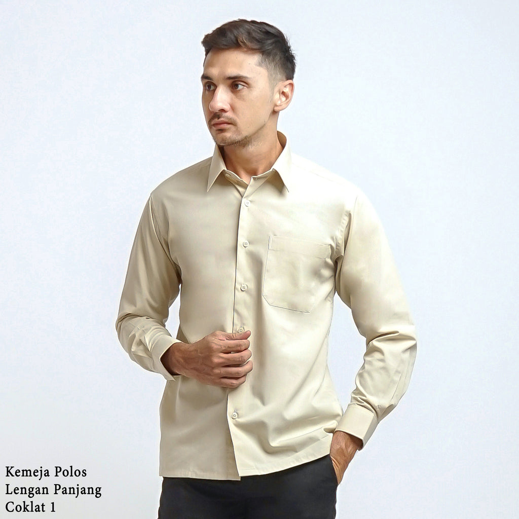 Boss SUPER Men's Long Sleeve Basic Shirt - Brown