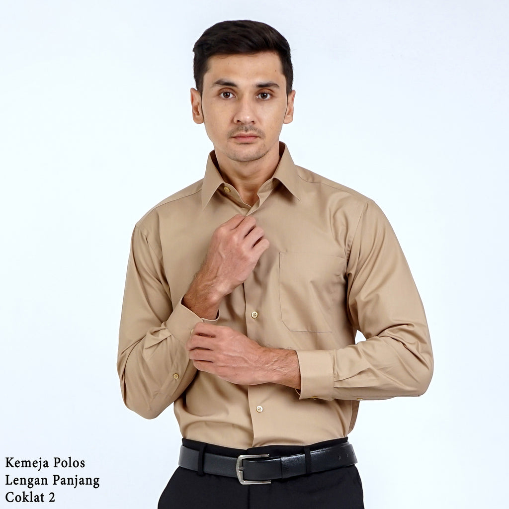 Boss SUPER Men's Long Sleeve Basic Shirt - Brown