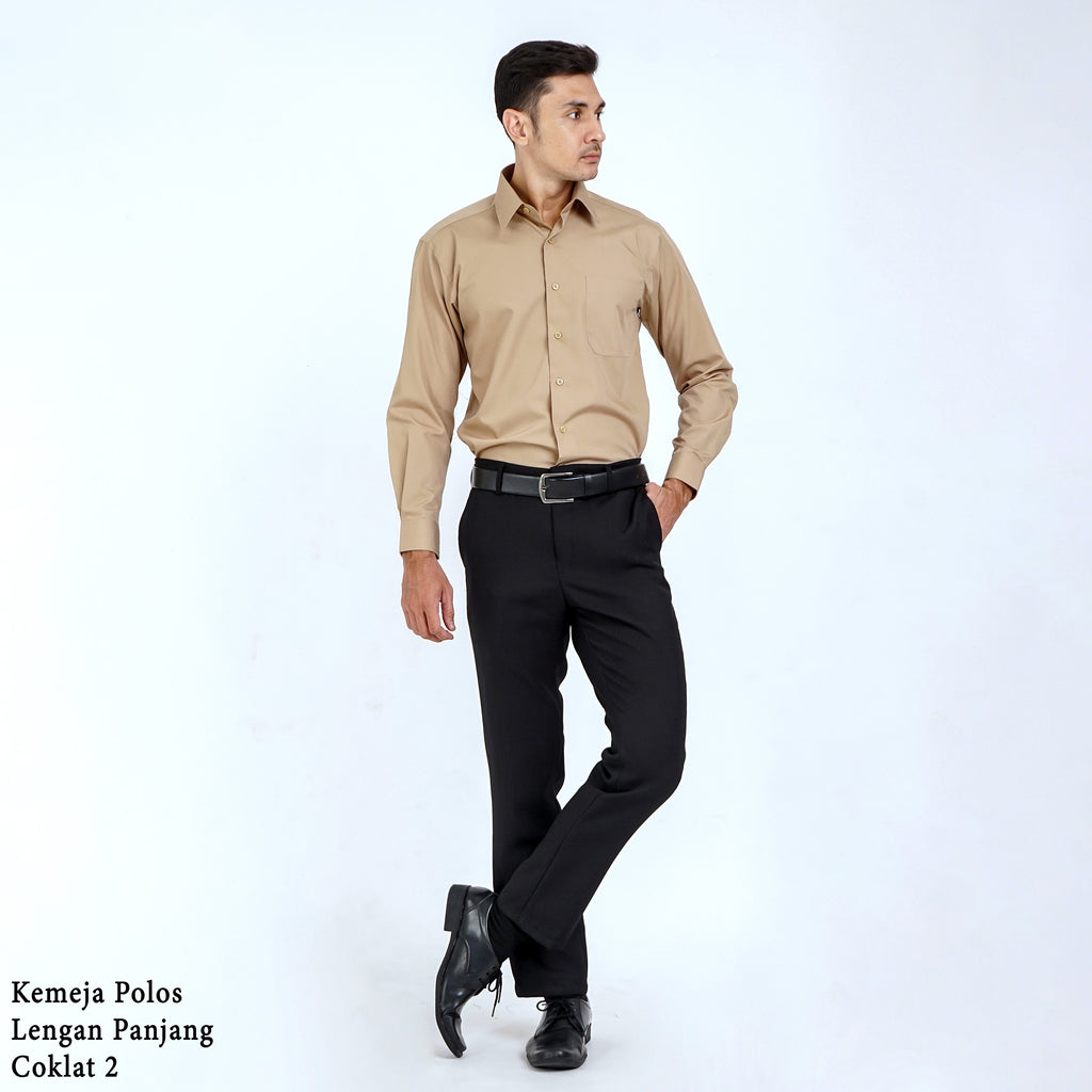 Boss SUPER Men's Long Sleeve Basic Shirt - Brown