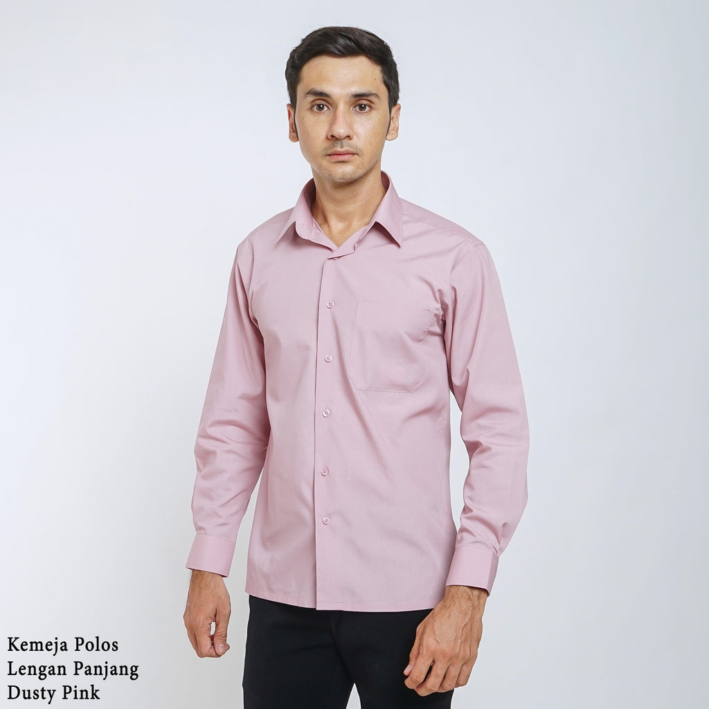Boss SUPER Men's Long Sleeve Basic Shirt - Dusty Pink