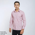 Boss SUPER Men's Long Sleeve Basic Shirt - Dusty Pink