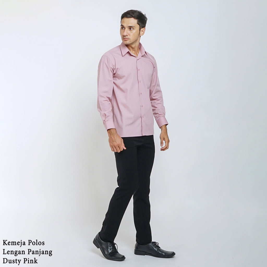Boss SUPER Men's Long Sleeve Basic Shirt - Dusty Pink