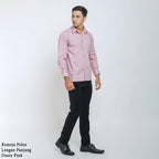Boss SUPER Men's Long Sleeve Basic Shirt - Dusty Pink