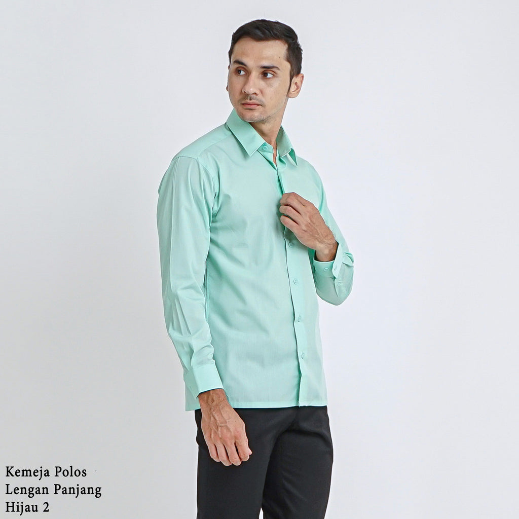 Boss SUPER Men's Long Sleeve Basic Shirt - Mint Green
