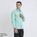 Boss SUPER Men's Long Sleeve Basic Shirt - Mint Green