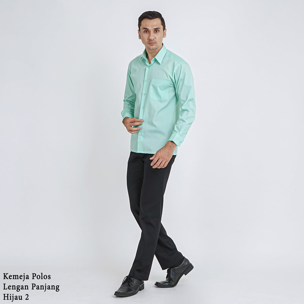 Boss SUPER Men's Long Sleeve Basic Shirt - Mint Green