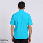 Boss SUPER Kemeja Polos Pria Lengan Pendek Regular Fit Tosca