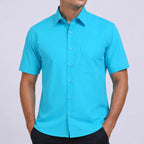 Boss SUPER Kemeja Polos Pria Lengan Pendek Regular Fit Tosca