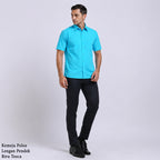Boss SUPER Kemeja Polos Pria Lengan Pendek Regular Fit Tosca