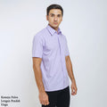 Boss SUPER Kemeja Polos Pria Lengan Pendek Regular Fit Ungu
