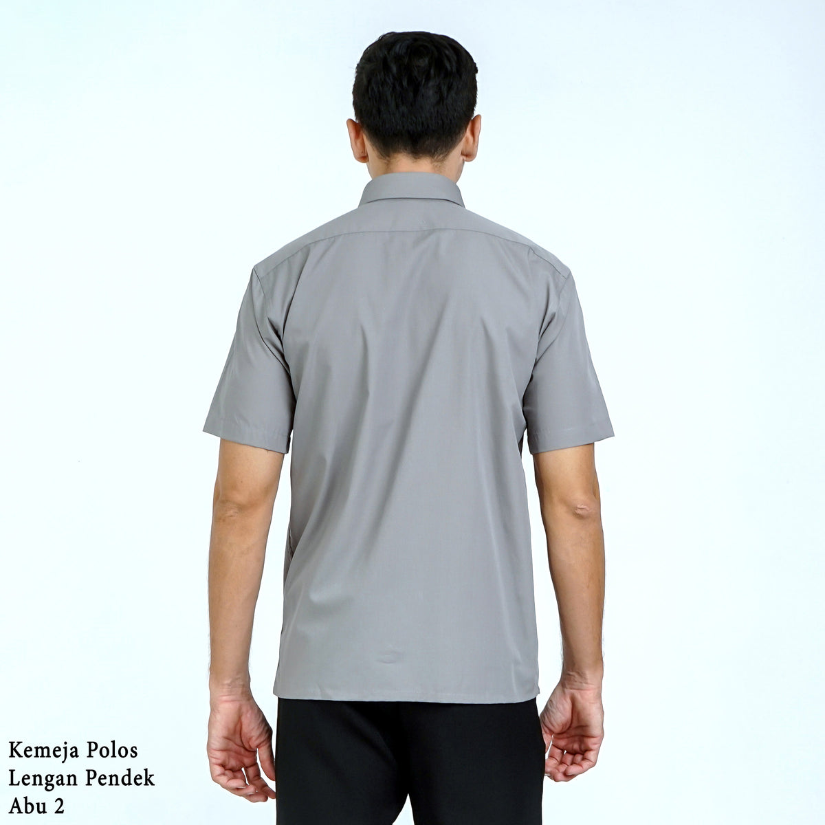 Boss SUPER Kemeja Polos Pria Lengan Pendek Regular Fit Abu