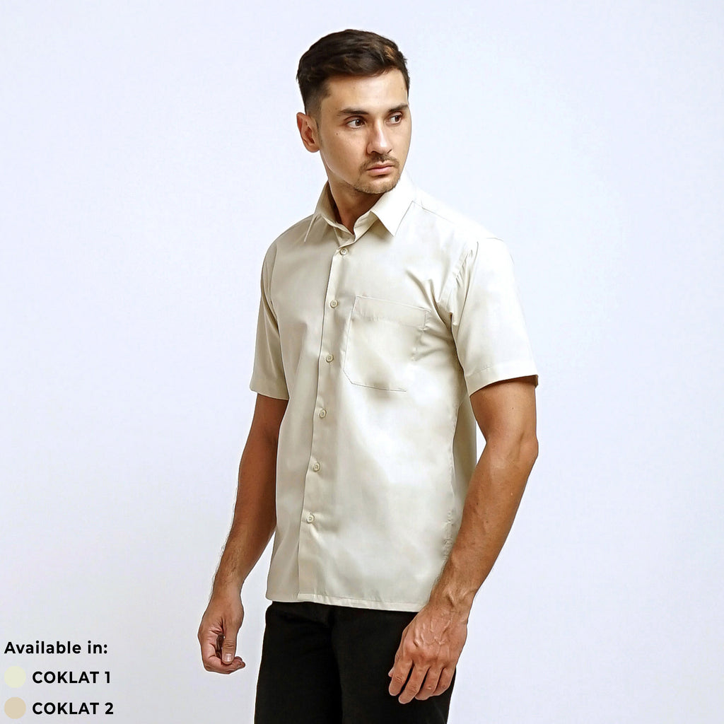 Boss SUPER Men's Short Sleeve Basic Shirt - Brown