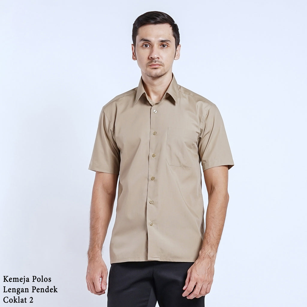 Boss SUPER Men's Short Sleeve Basic Shirt - Brown