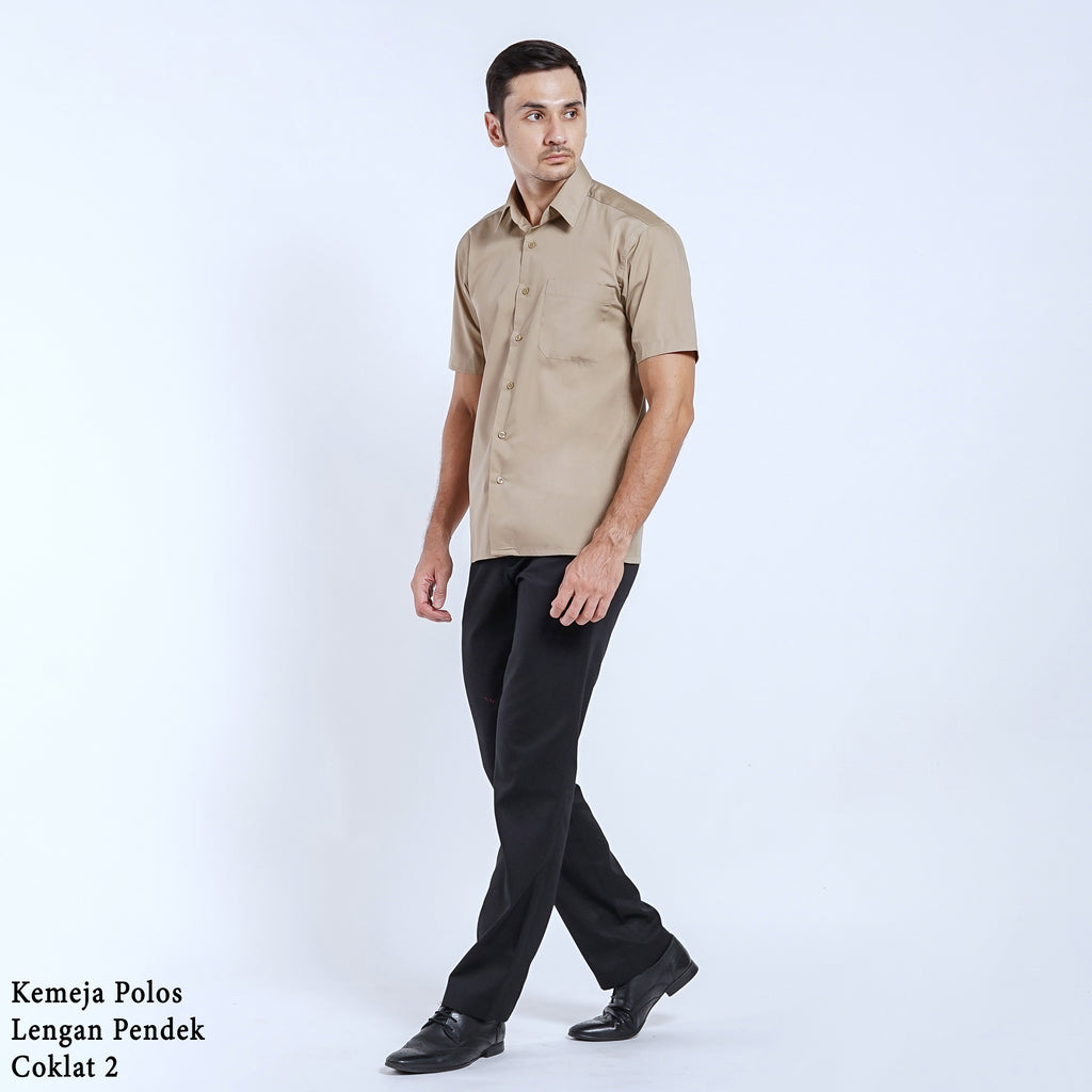 Boss SUPER Men's Short Sleeve Basic Shirt - Brown