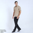 Boss SUPER Men's Short Sleeve Basic Shirt - Brown