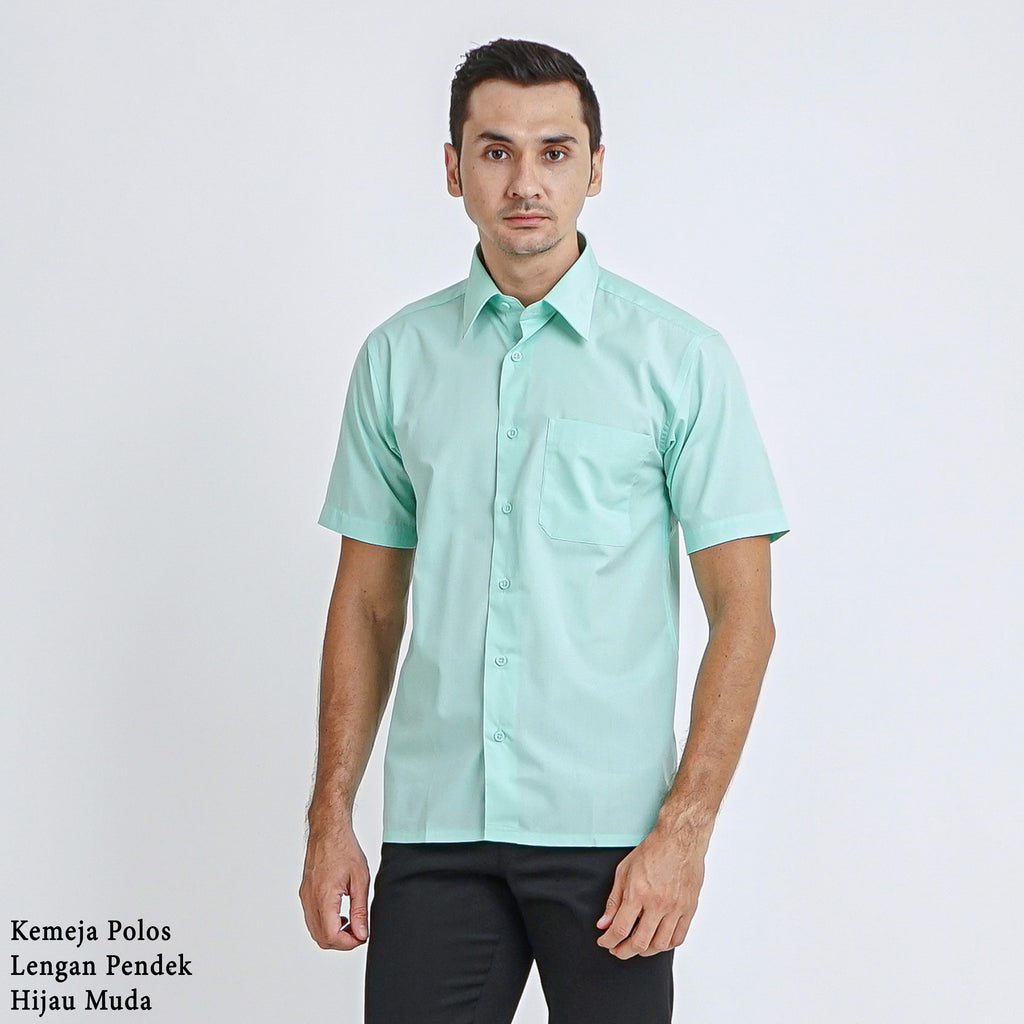 Boss SUPER Men's Short Sleeve Basic Shirt - Mint Green