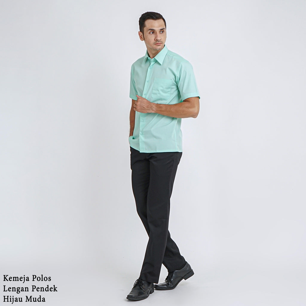 Boss SUPER Men's Short Sleeve Basic Shirt - Mint Green