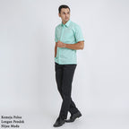 Boss SUPER Men's Short Sleeve Basic Shirt - Mint Green