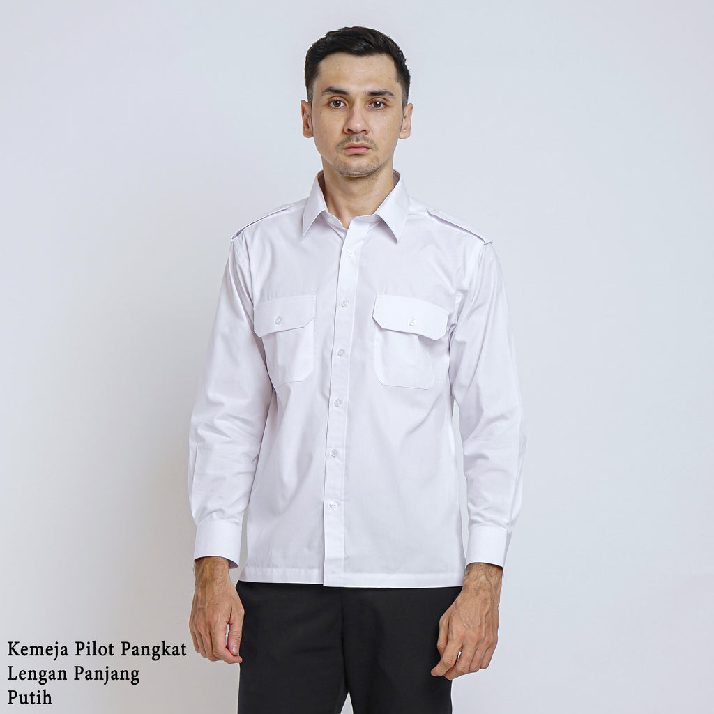 Boss SUPER Men's Pilot Long Sleeve Regular Fit Shirt - White (3199)