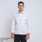 Boss SUPER Men's Pilot Long Sleeve Regular Fit Shirt - White (3199)