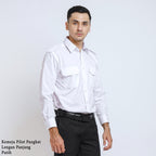Boss SUPER Men's Pilot Long Sleeve Regular Fit Shirt - White (3199)