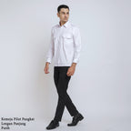 Boss SUPER Men's Pilot Long Sleeve Regular Fit Shirt - White (3199)
