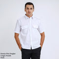 Boss SUPER Kemeja Polos Pria Pilot Pangkat Lengan Pendek Regular Fit 3199 Putih